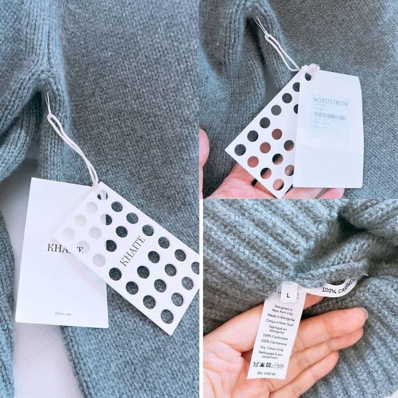 Khaite The Brie button shoulder flare sleeve cashmere sweater - Picture 12 of 12